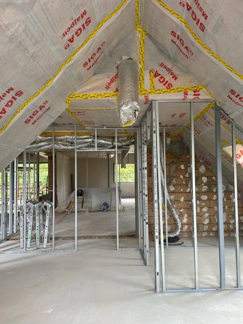 Travaux de pose de cloisons placo dans une maison en construction à Truchtersheim et sa région