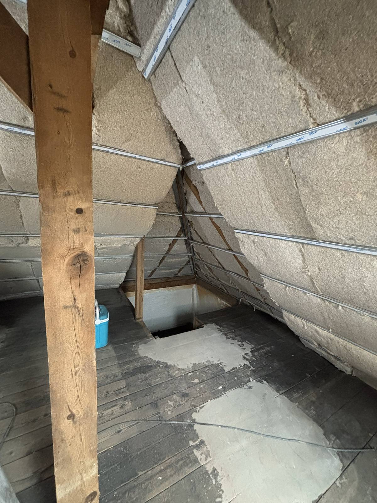 Isolation des combles et aménagement intérieur avec artisan Qualibat RGE pour économies d’énergie, à Schnersheim, Kochersberg, Bas-Rhin, Strasbourg