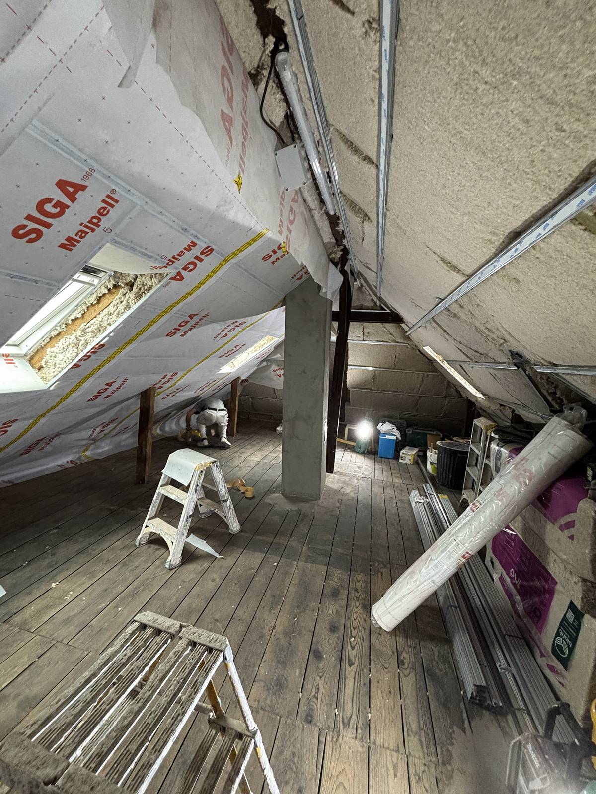 Isolation des combles et aménagement intérieur avec artisan Qualibat RGE pour économies d’énergie, à Schnersheim, Kochersberg, Bas-Rhin, Strasbourg