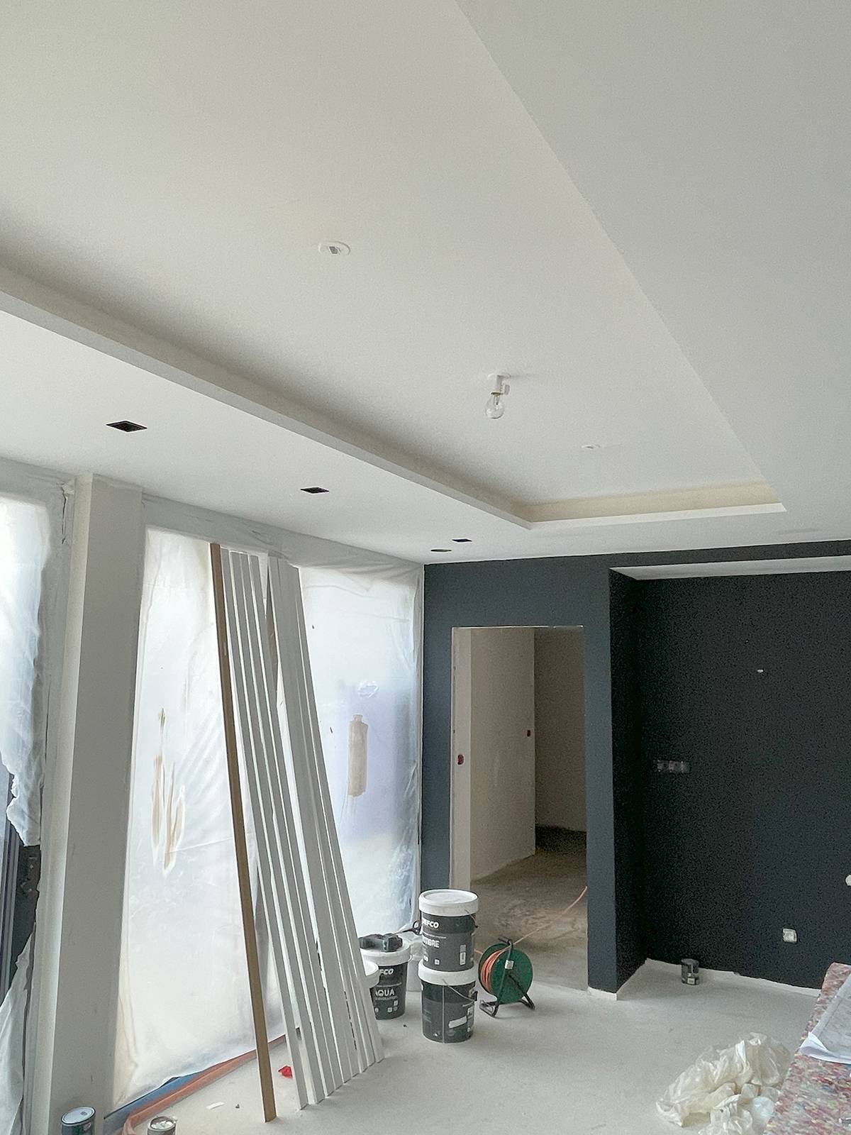 Faux plafond décoratif dans une maison à La Wantzenau près de Strasbourg