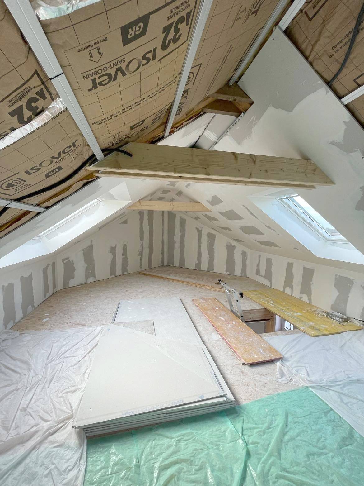 Transformation combles perdus pour aménagement Brumath 67170 Bas-Rhin