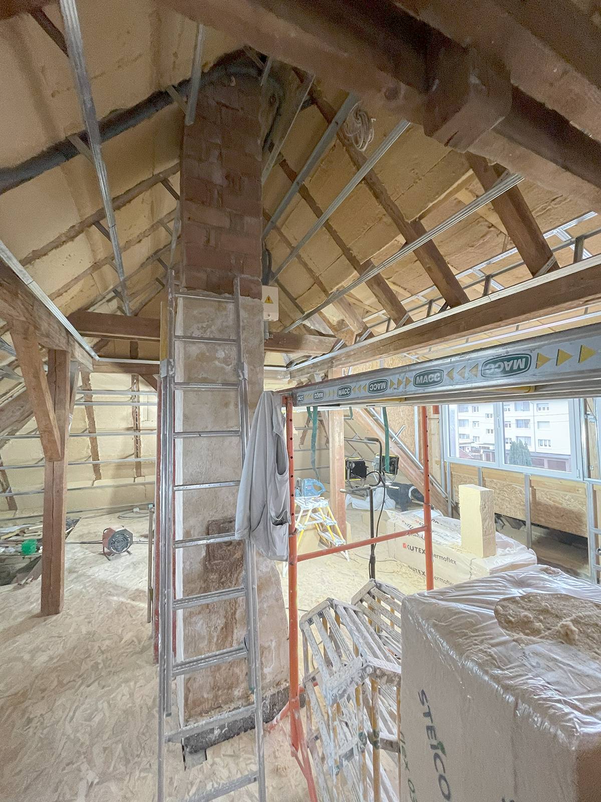 Isolation thermique de la toiture et aménagement de combles à Marmoutier près de Saverne