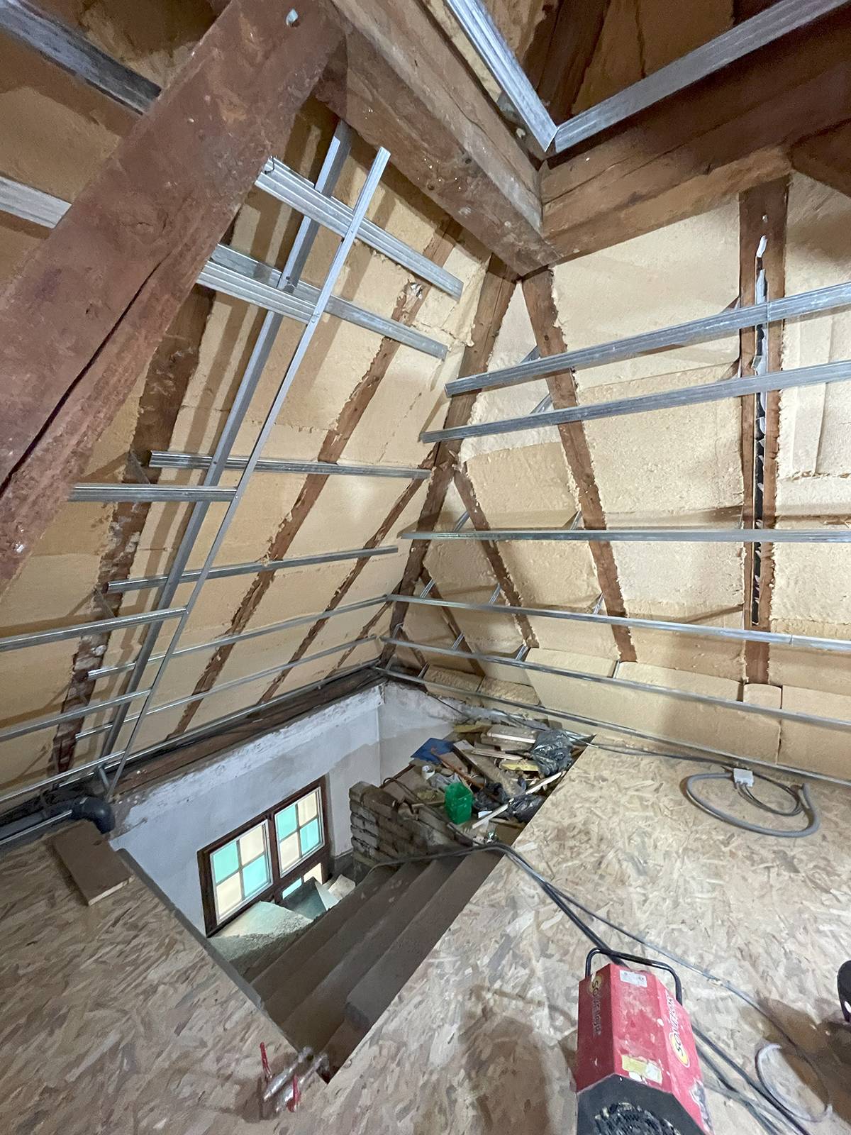 Isolation thermique de la toiture et aménagement de combles à Marmoutier près de Saverne