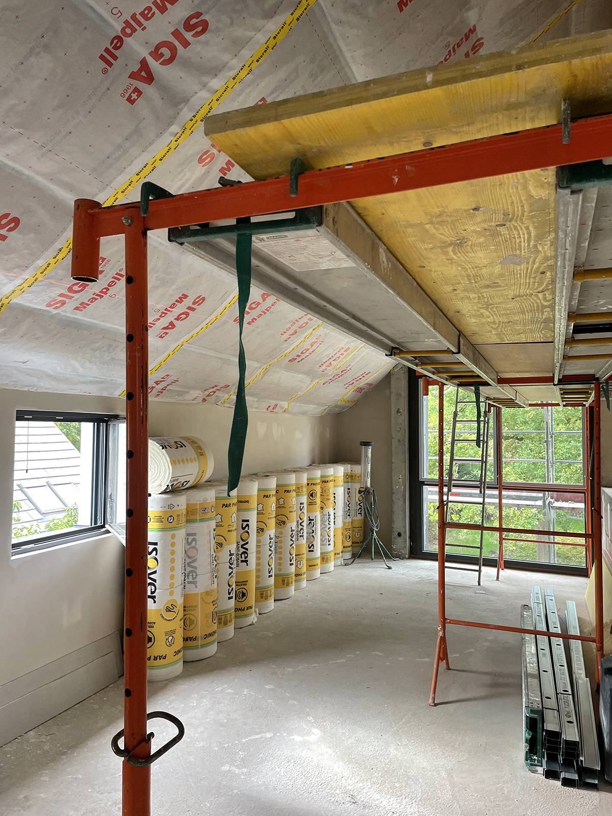 Isolation de la toiture d'une maison à La Wantzenau près de Strasbourg