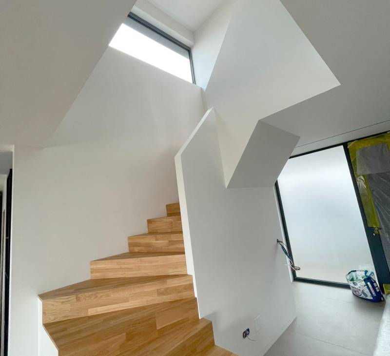 Création d'une cloison de trémie d'escalier dans une maison à Hoerdt au Nord de Strasbourg